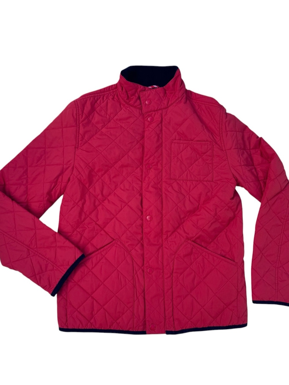 J. Crew kids Quilted Orange Lightweight Jacket with Corduroy detailing